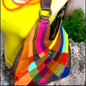 70’s Vintage Large bohemian Patchwork purse